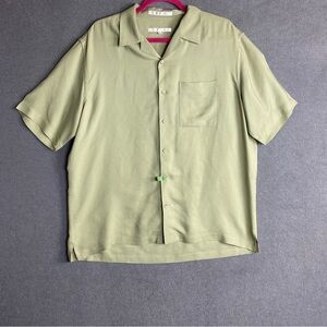 Perry Ellis silk short sleeve shirt size L